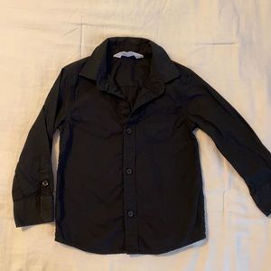 H&M button up dress shirt. Black. Size 2-3y(boy)